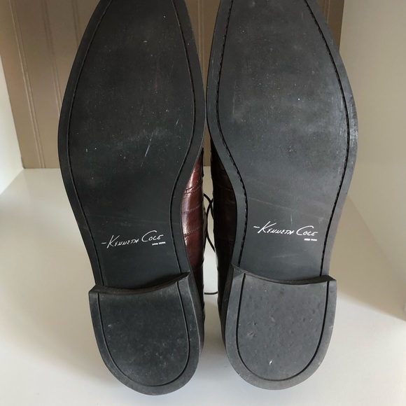 Kenneth Cole Brown Men’s Lace Up Dress Shoes Sz 12 - Picture 8 of 8